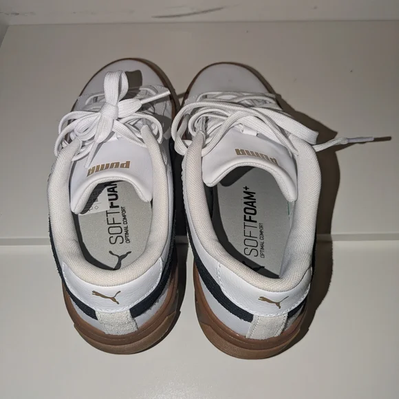 Puma White and Brown Sneakers - Picture 4 of 7